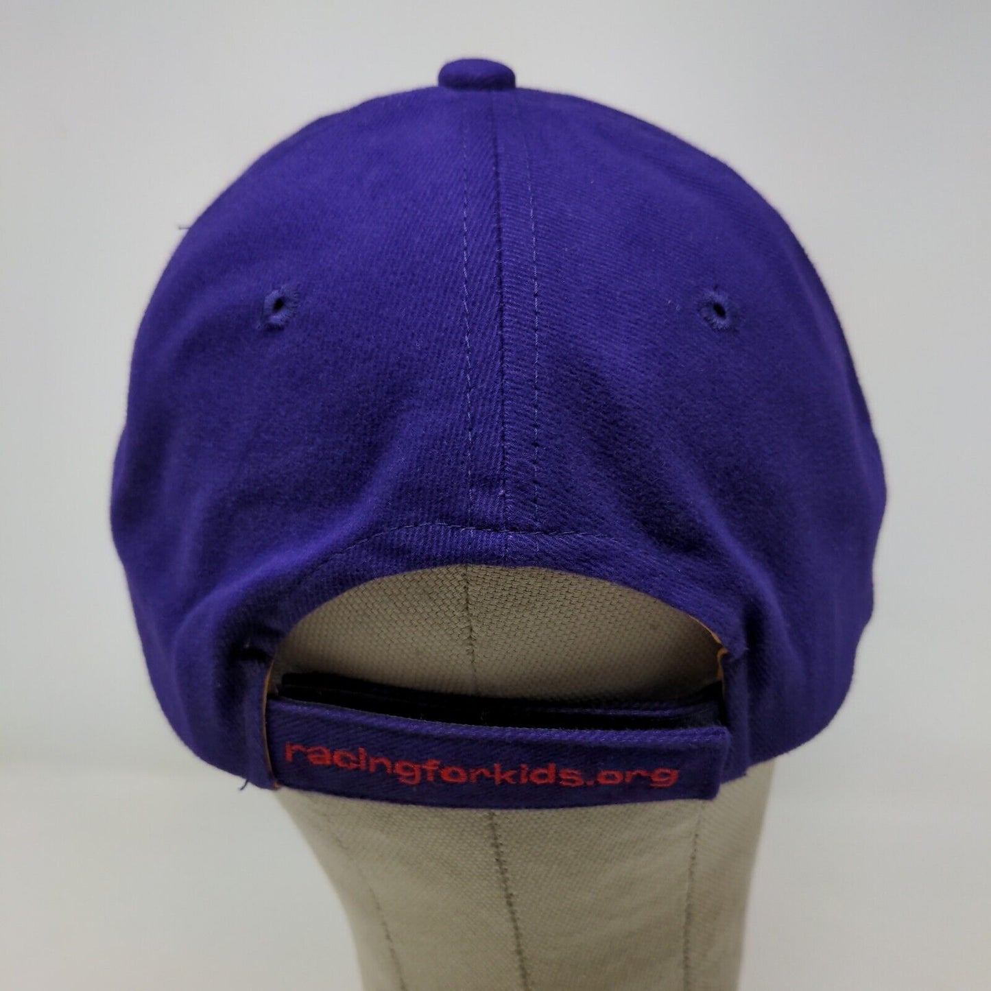 Racing for Kids Men's Strapback Hat Purple Yellow OSFA Embroidered Logo