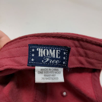 Home Free Men's Slideback Hat Red OSFM Indiana Flag Embroidered Logo