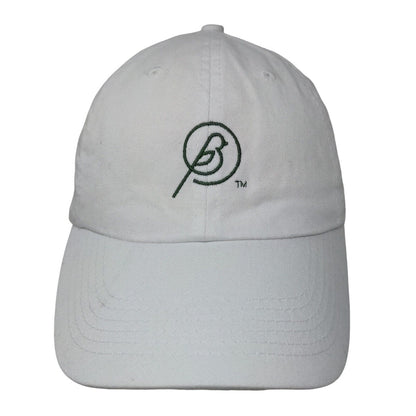 Unbranded Men's Slideback Hat White Adjustable Embroidered Bird Logo 100% Cotton