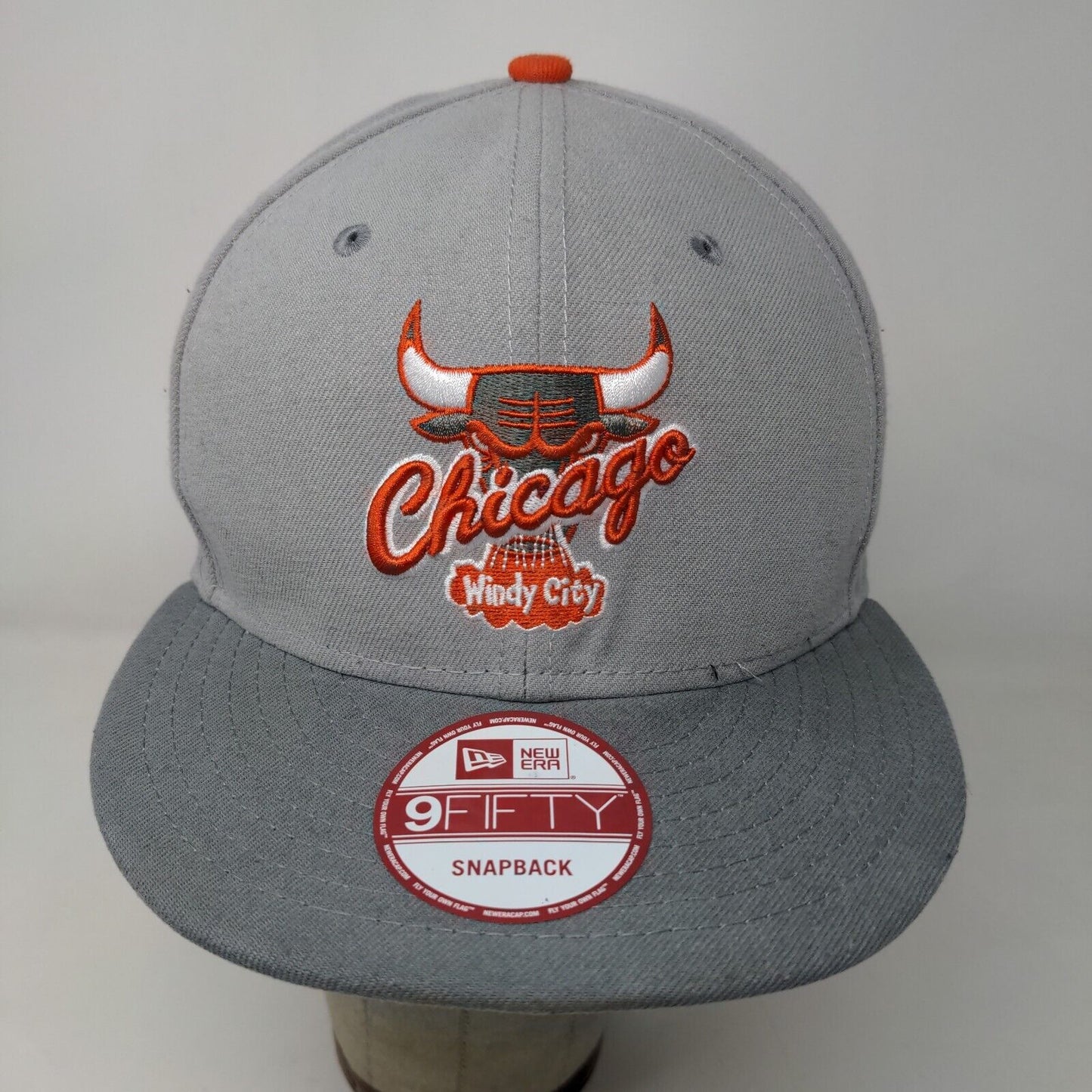 New Era 9Fifty Men's Chicago Bulls Hat Gray OSFM NBA Hardwood Classics