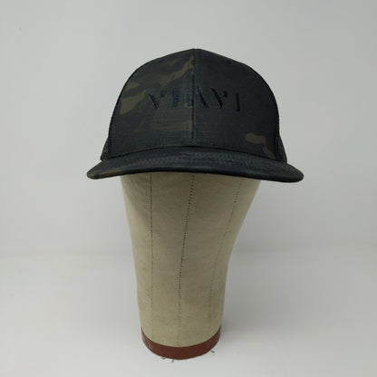 Cap America Snapback Meshback Hat Black Dark Green Camo Embroidered