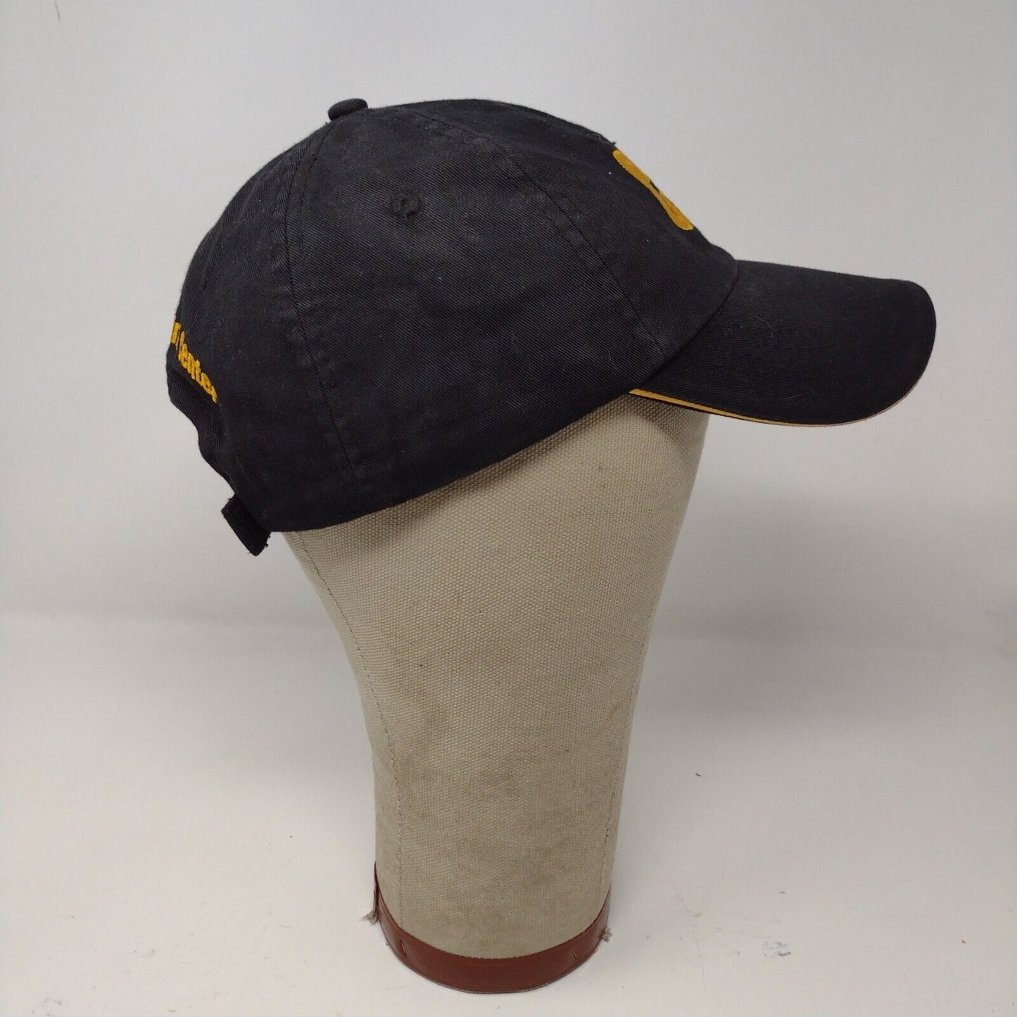 CAT Caterpillar Lafayette Engine Corp Black Yellow Strapback Hat Cap Embroidered