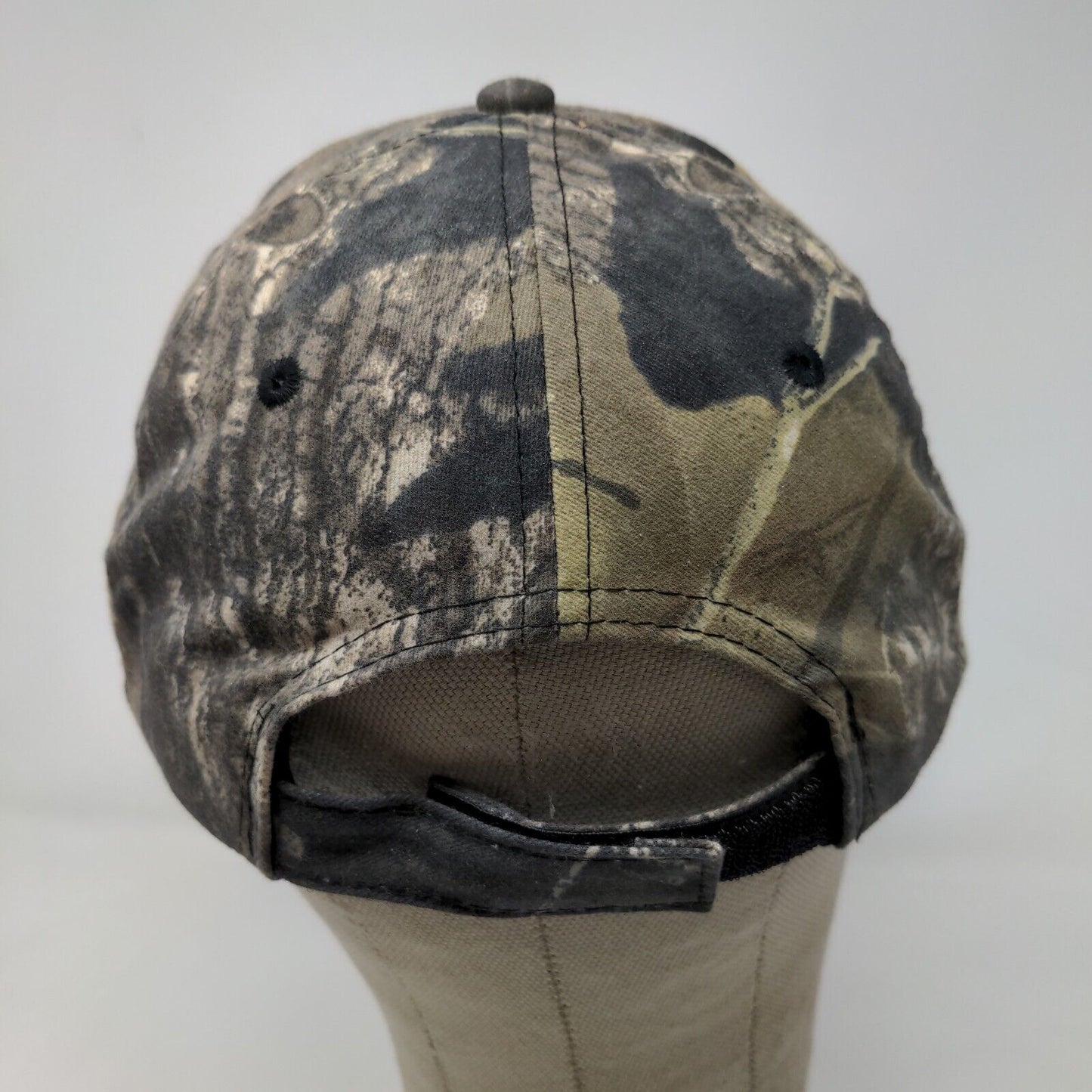 Unbranded Men's Basketball Camo Strapback Hat Green Adjustable Embroidered