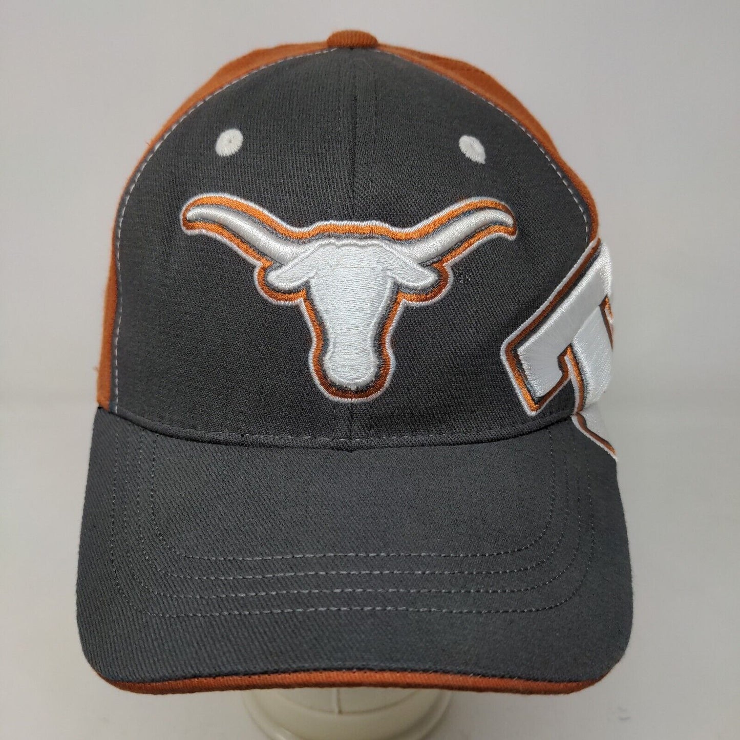 Top of the World Mens Fitted Hat Multicolor Texas Longhorns Embroidered Big Logo