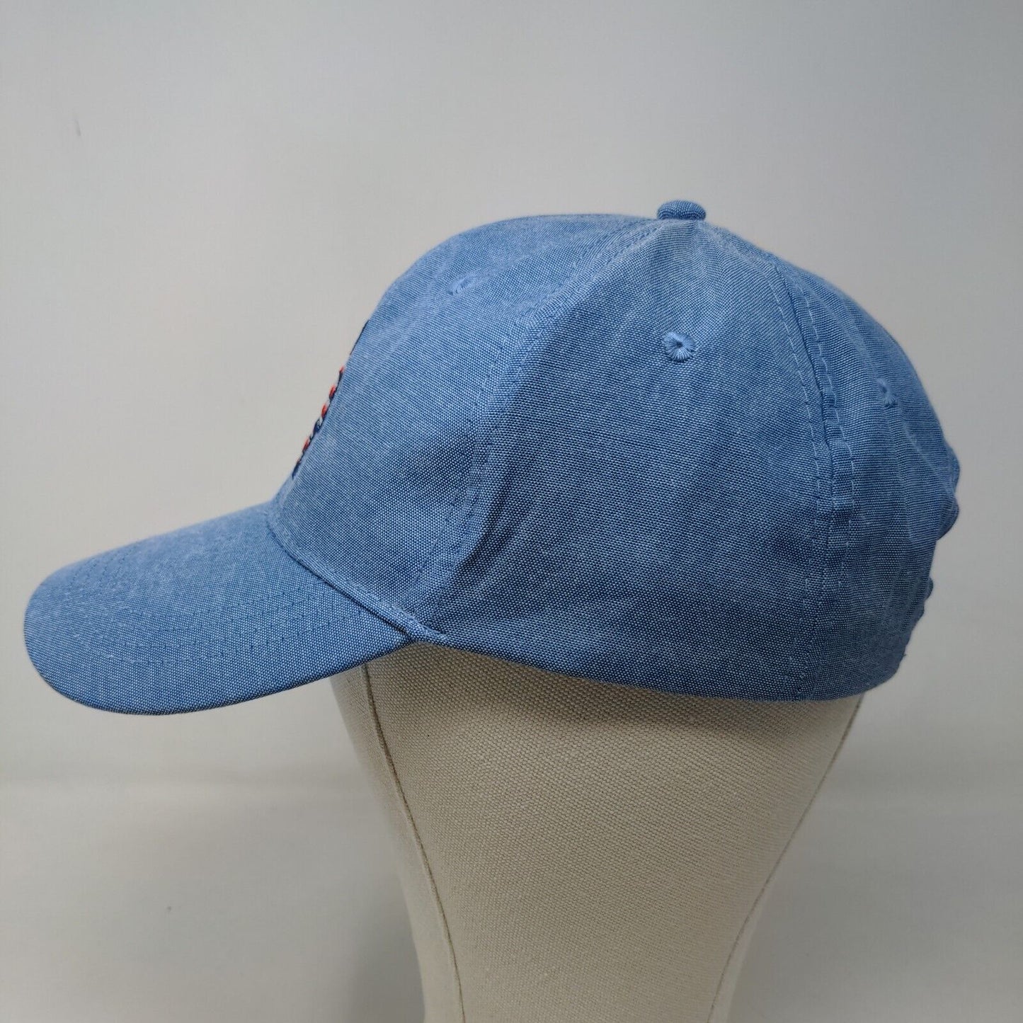 Peanuts Men's Strapback Hat Blue OSFM Embroidered Snoopy Logo Patriotic