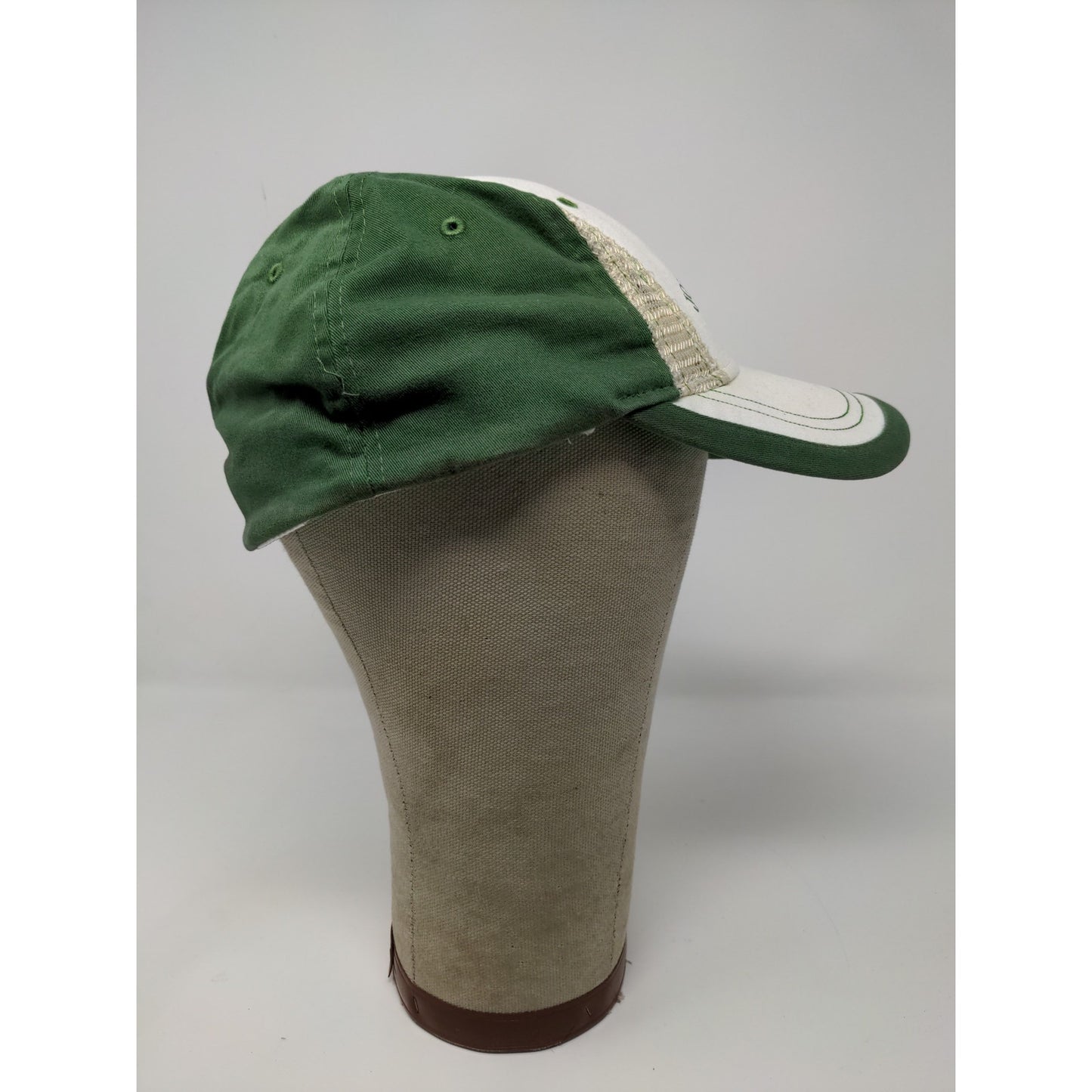 Retro John Deere Moline Ill Fitted Hat Green White Perfect Fit OSFM