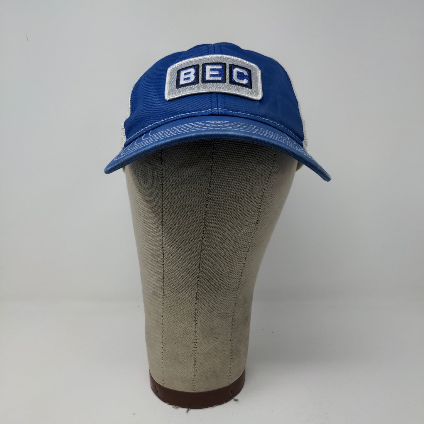 BEC Snapback Meshback Hat Embroidered Logo American Flag Blue White