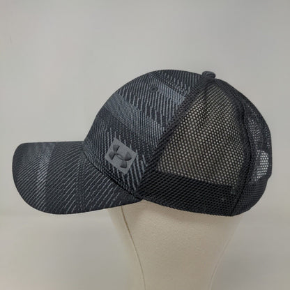 Under Armour Men's Snapback Hat Black Gray Size OSFA 3D Logo 100% Polyester