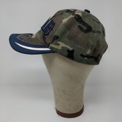 Cleveland Camo Strapback Hat Embroidered Wave Green Brown Blue Spell Out