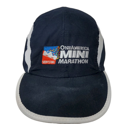 Indy 500 Festival Mini Marathon Strapback Hat Blue Embroidered Logo