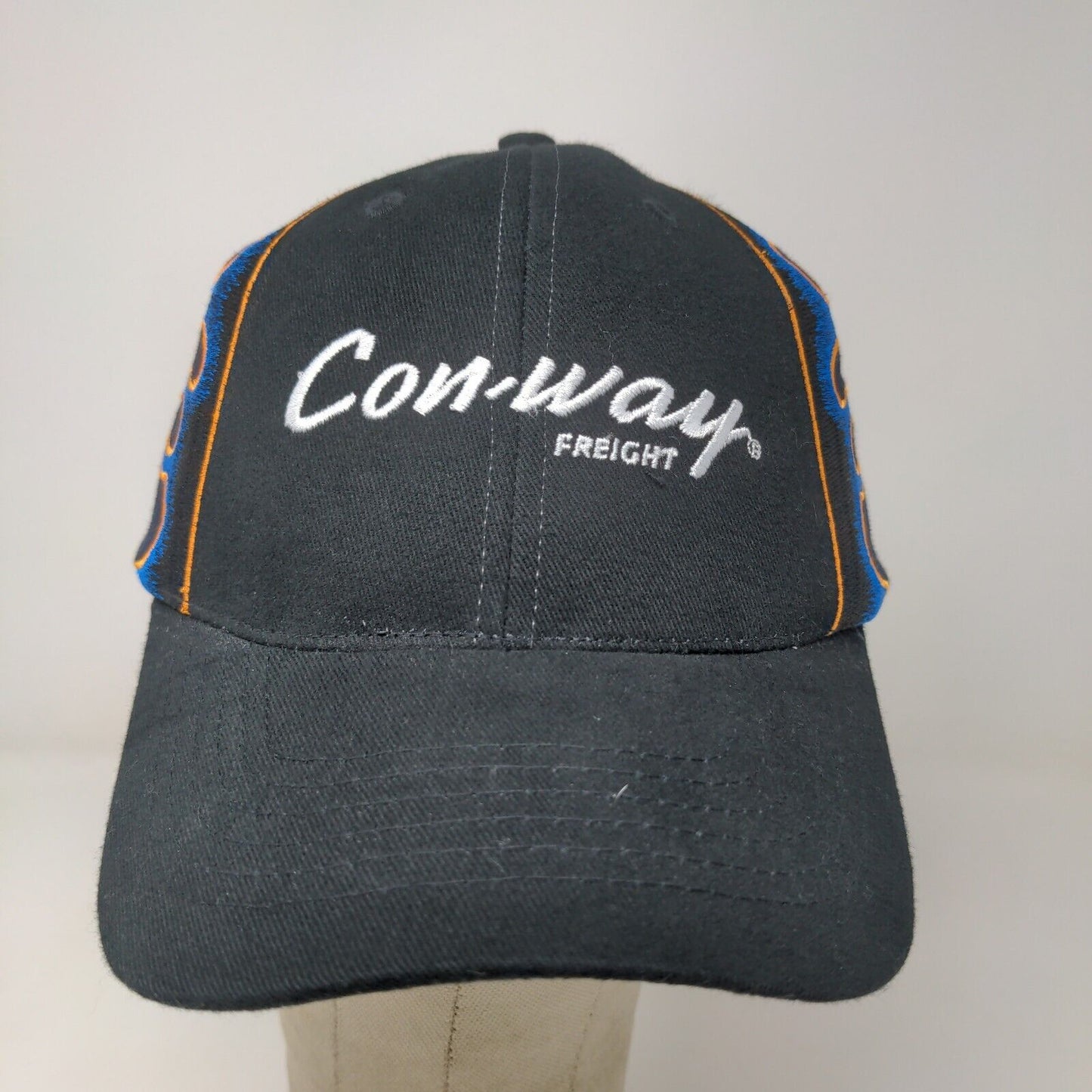 Con-Way Freight Racing Strapback Hat Blue OSFM Embroidered Flames #6