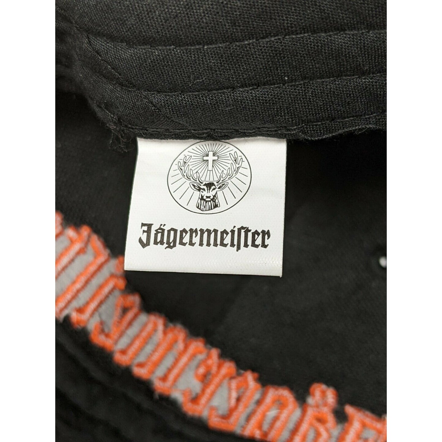Jagermeister Slideback Hat Cap 3D Embroidered Spell Out Front & Embroidered Logo