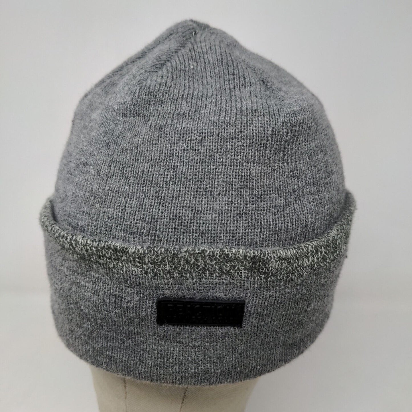 Kenneth Cole Reaction Men's Beanie Hat Gray One Size Patch Logo