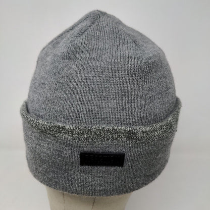 Kenneth Cole Reaction Men's Beanie Hat Gray One Size Patch Logo