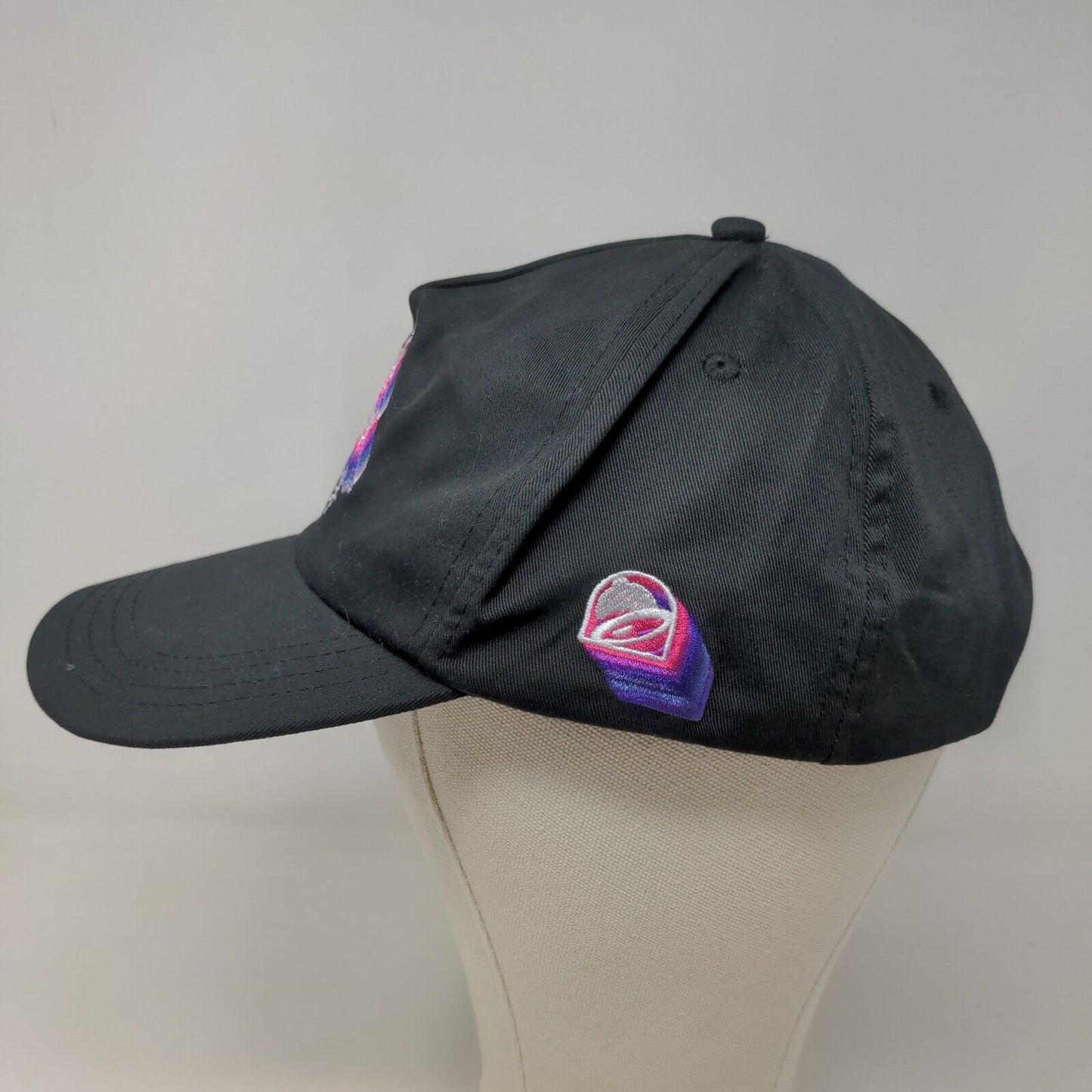 Taco Bell Mens Snapback Hat Black Cotton Blend Embroidered Logo Employee Uniform