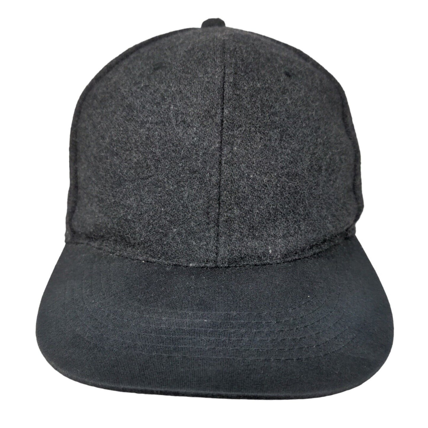 Unbranded Men's Snapback Hat Black Blank Knit Vent Holes Adjustable