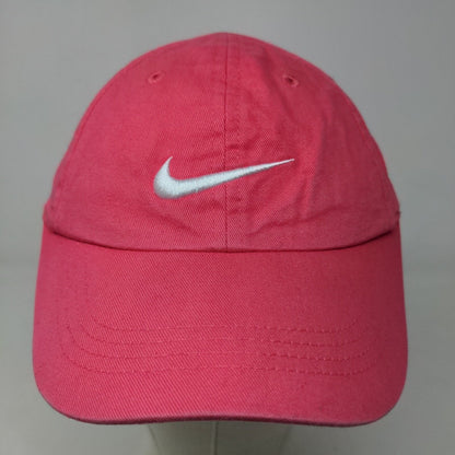 Nike Girl's Strapback Hat Pink Size Child 100% Cotton Embroidered Swoosh Logo