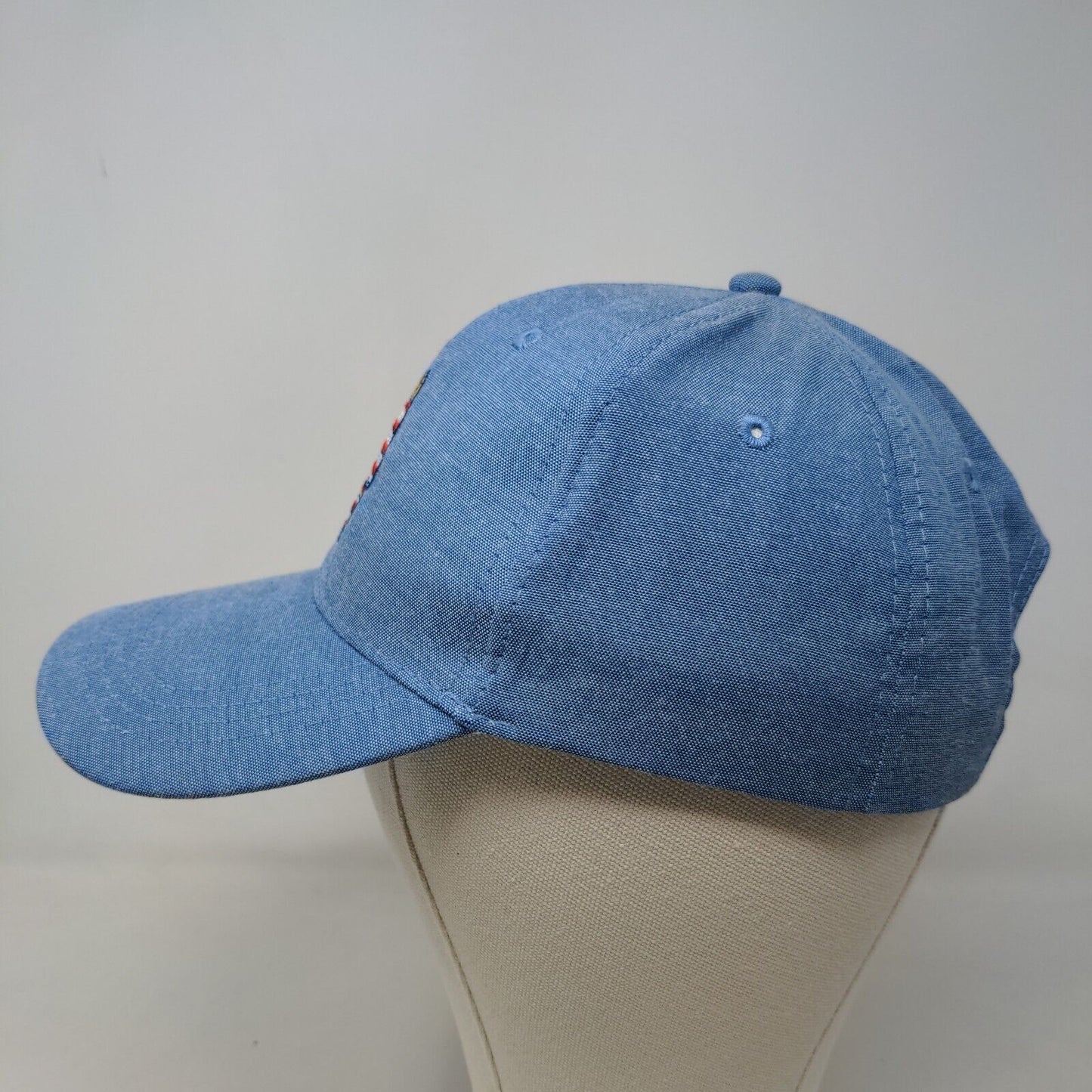 Peanuts Men's Strapback Hat Blue OSFM Embroidered Patriotic Logo Snoopy