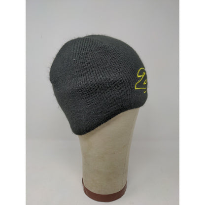 ZX Zeroxposur Beanie Hat Skull Cap Black Embroidered Yellow Logo