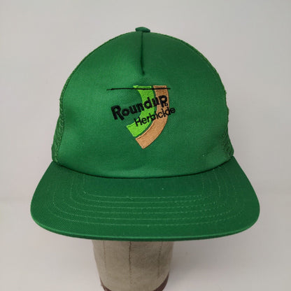 Roundup Herbicide Snapback Trucker Hat Embroidered Logo Green USA Adjustable