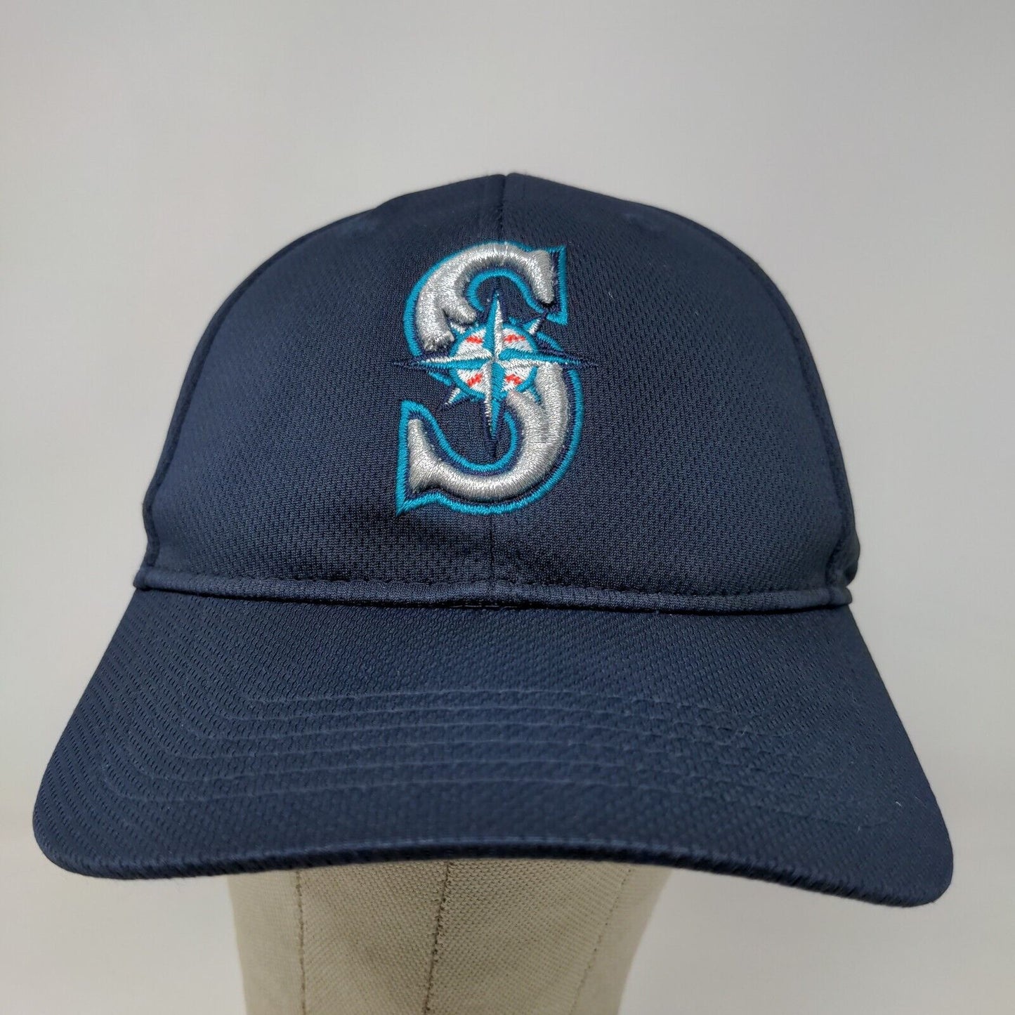 Team MLB Men's Seattle Mariners Strapback Hat Blue OSFM Embroidered Logo