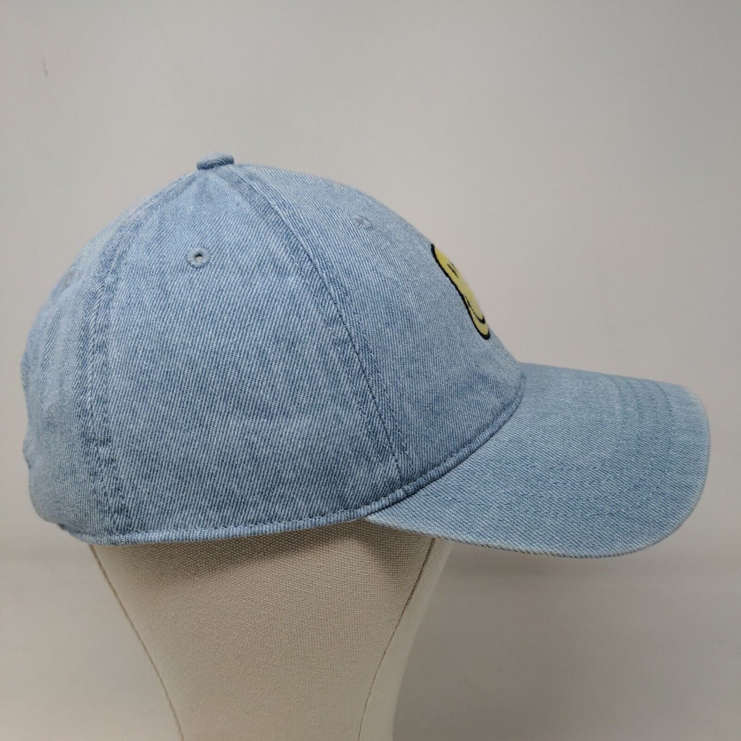 American Eagle Men's Slideback Hat Blue Size OS Embroidered Smiley Face Logo