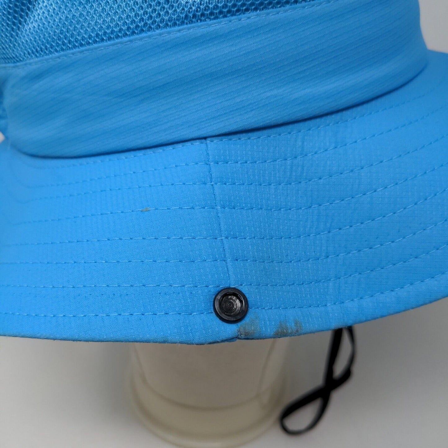 SunShade Men's Wide Brim Hat Blue Snapback Mesh 100% Polyester Drawstring