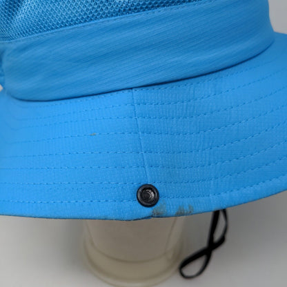 SunShade Men's Wide Brim Hat Blue Snapback Mesh 100% Polyester Drawstring