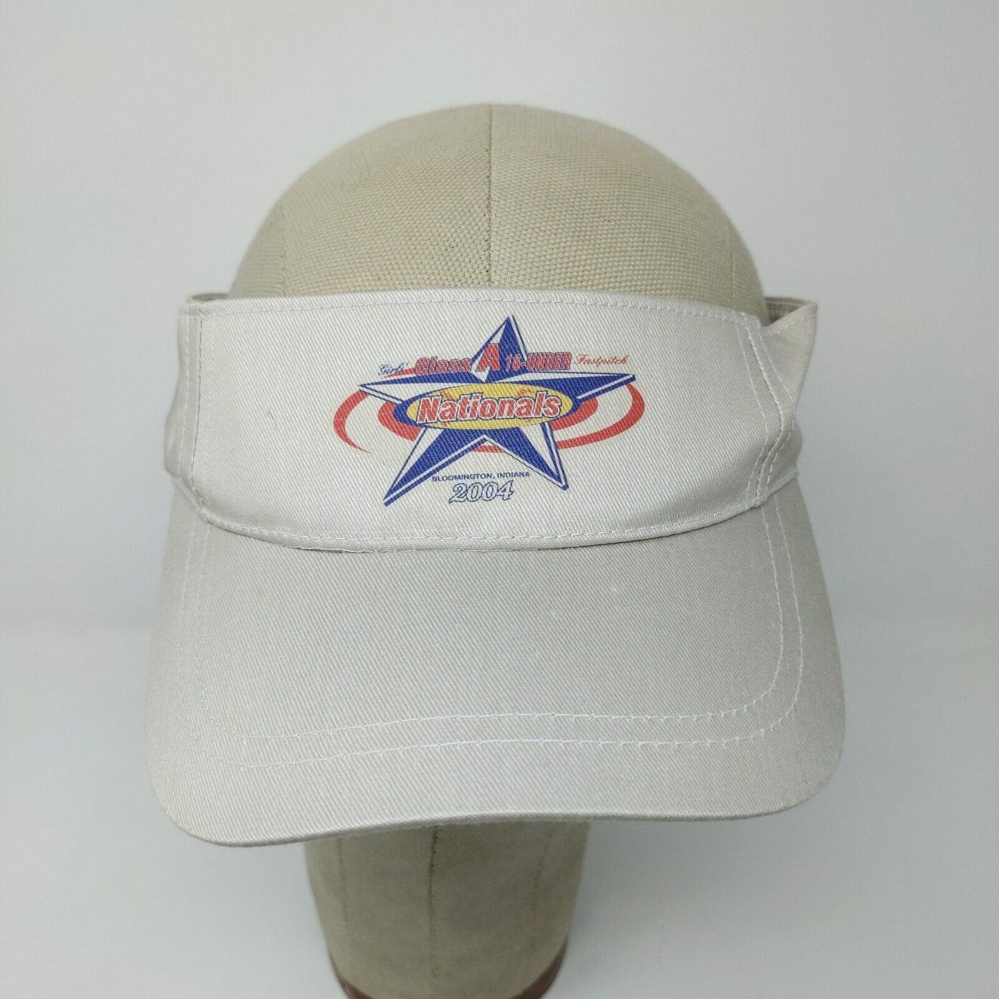 Head To Toe Mens Sun Visor Hat Vintage 2004 Girls Fastpitch Softball Nationals