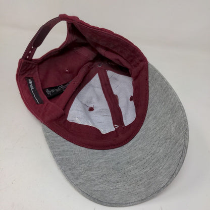 Simen Men's Snapback Hat Red Burgundy Size OS Embroidered Private Label Logo