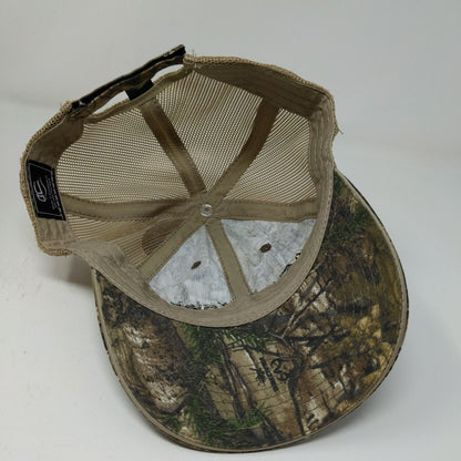 Kirby Risk Men's Camo Hat Strapback Mesh Back Green Brown OSFM W/Tags Realtree