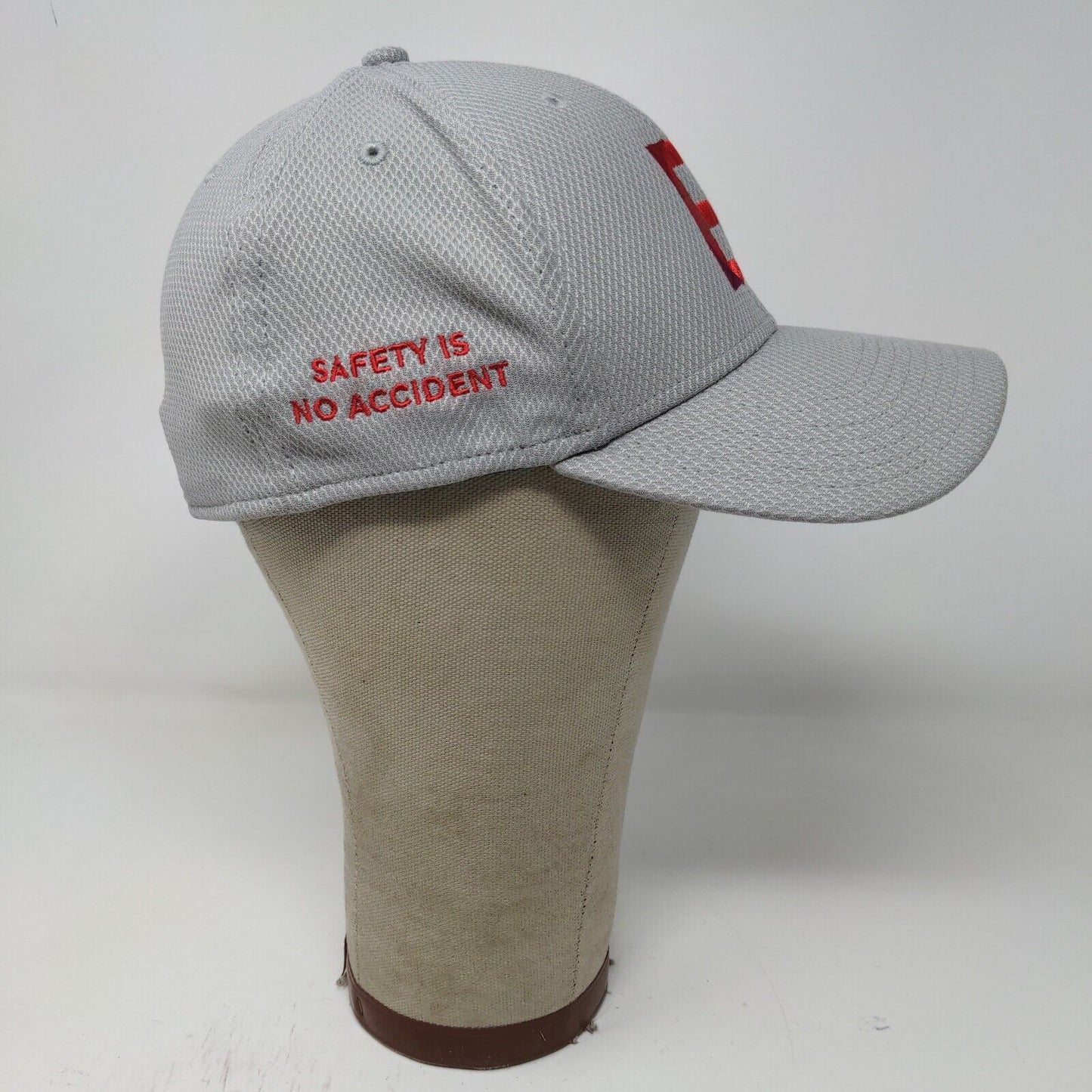 New Era Mens Fittted Hat Gray Size S-M 0.0 Safety No Accident Embroidered