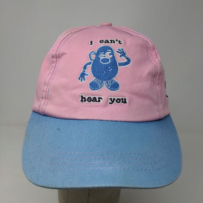 Mr. Potato Head Girls Strapback Hat Pink Blue Adjustable Embroidered Logo