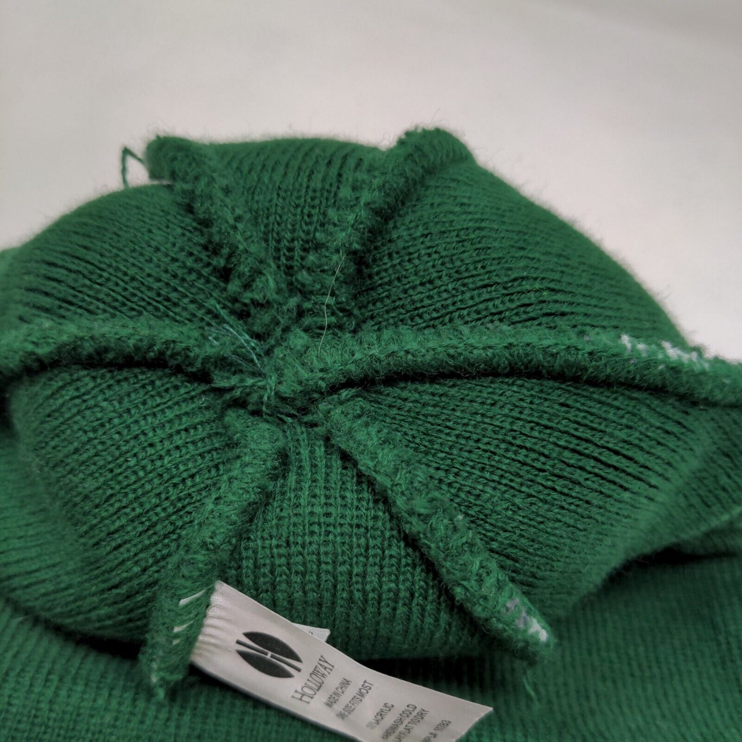 Holloway Men's Beanie Cap Hat Green Gray Striped OSFM Embroidered Z Logo
