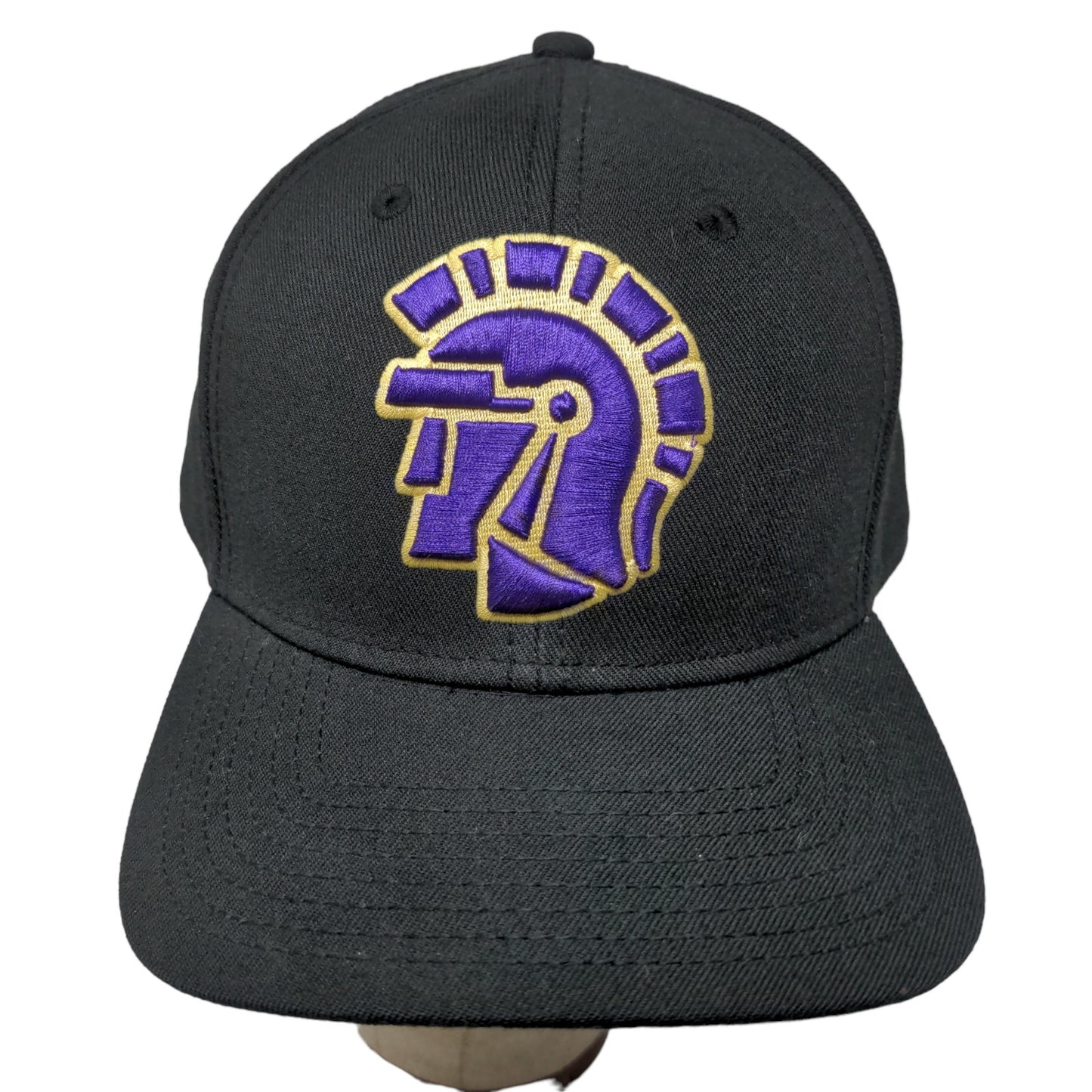 The Game Men's Snapback Hat Black OSFM Embroidered Trojan Acrylic Wool Blend