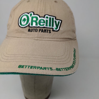 O'Reilly Auto Parts Men's Strapback Hat Tan Adjustable Embroidered Logo