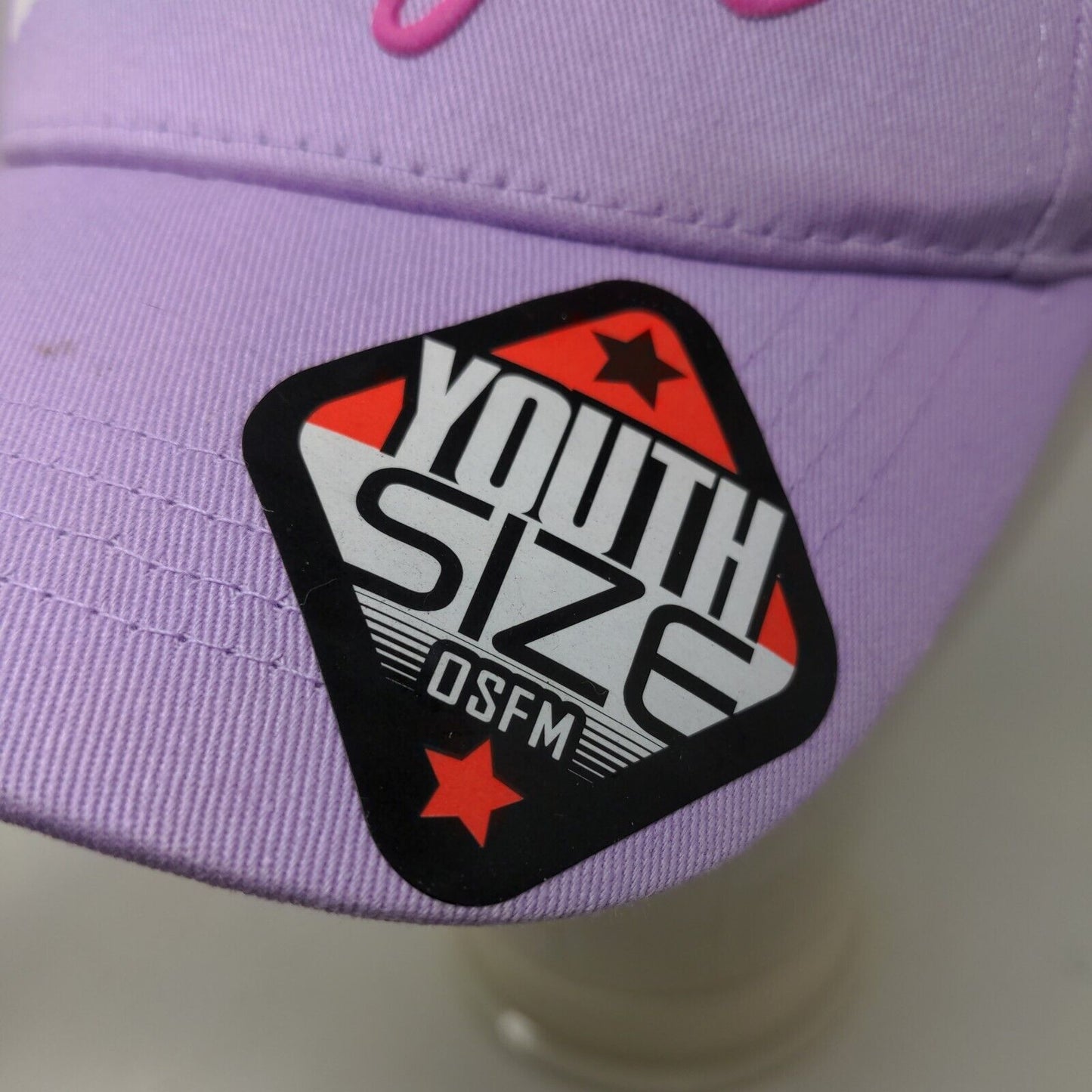 Nickelodeon Girl's JoJo Siwa Strapback Hat Purple OSFM Bow W/Sticker