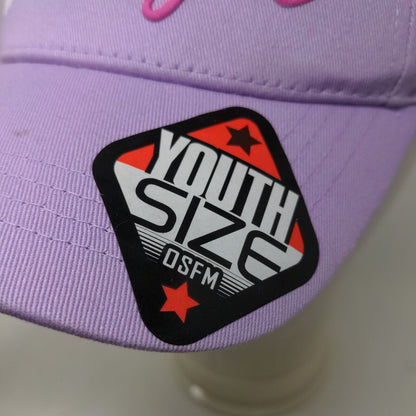 Nickelodeon Girl's JoJo Siwa Strapback Hat Purple OSFM Bow W/Sticker