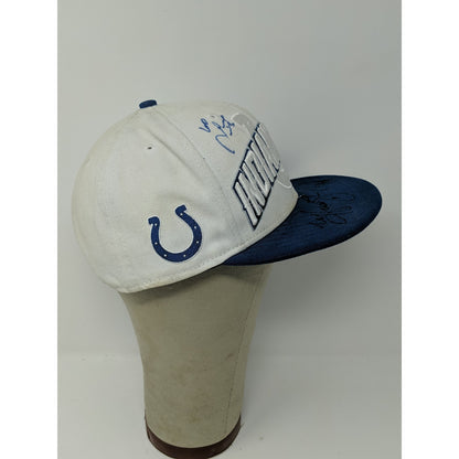 Mens New Era 59Fifty NFL Indianapolis Colts Hat Size 7 3/8 Autographed 5 Players