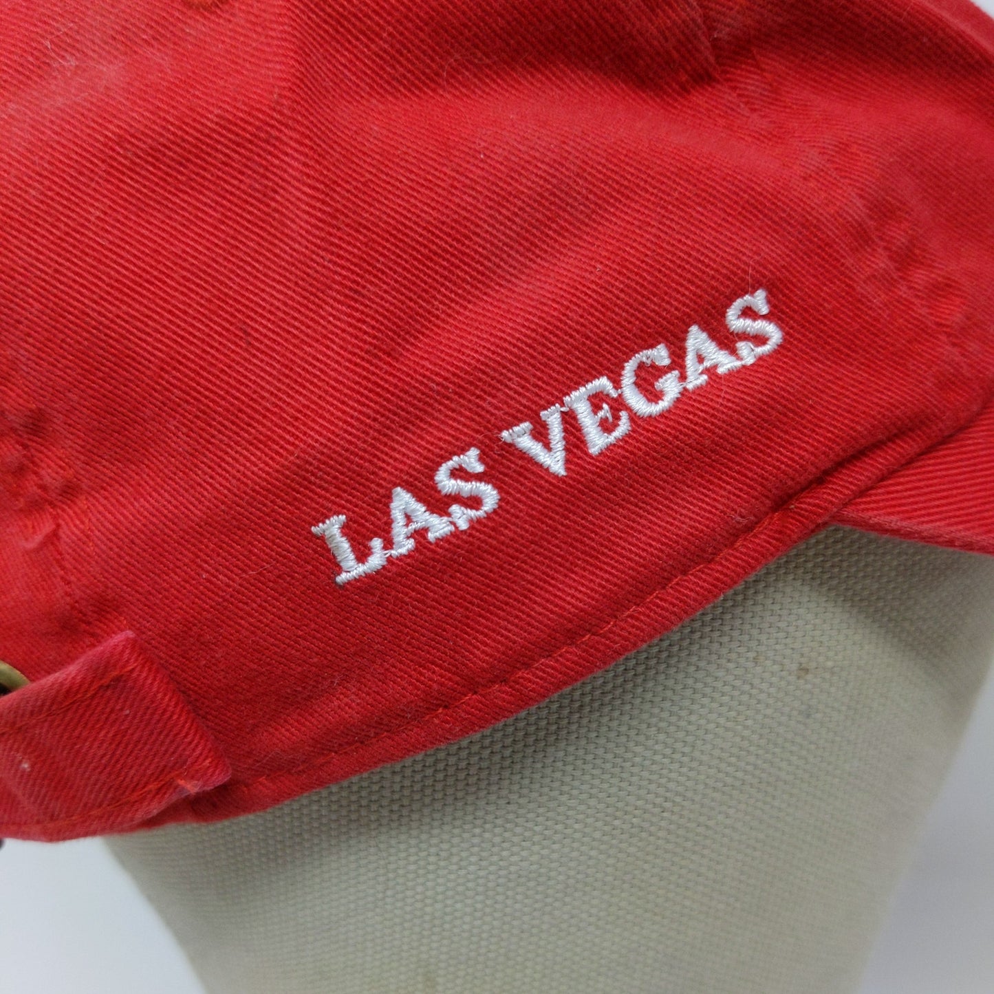 Las Vegas Bear's Best Golf Course Dobber Slideback Hat Embroidered Logo Red