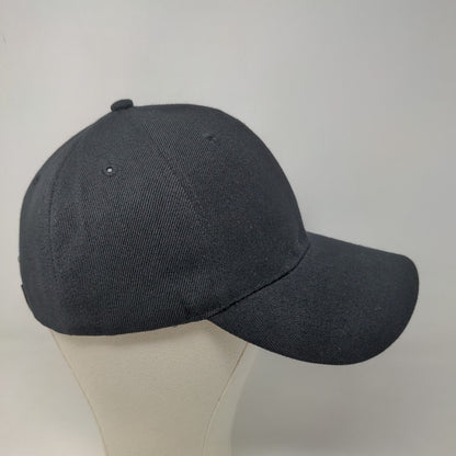 Tan's Club Men's Strapback Hat Black Adjustable Blank 100% Acrylic