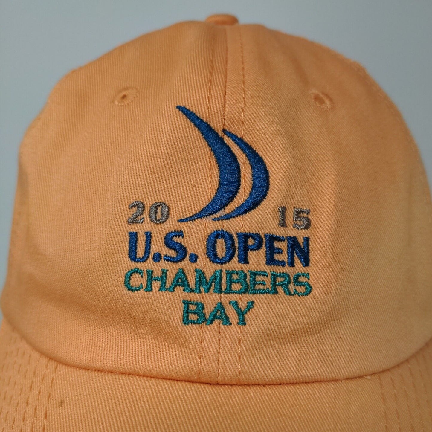 USGA Men's Slideback Hat Orange Adjustable US Open Chamber's Bay 2015