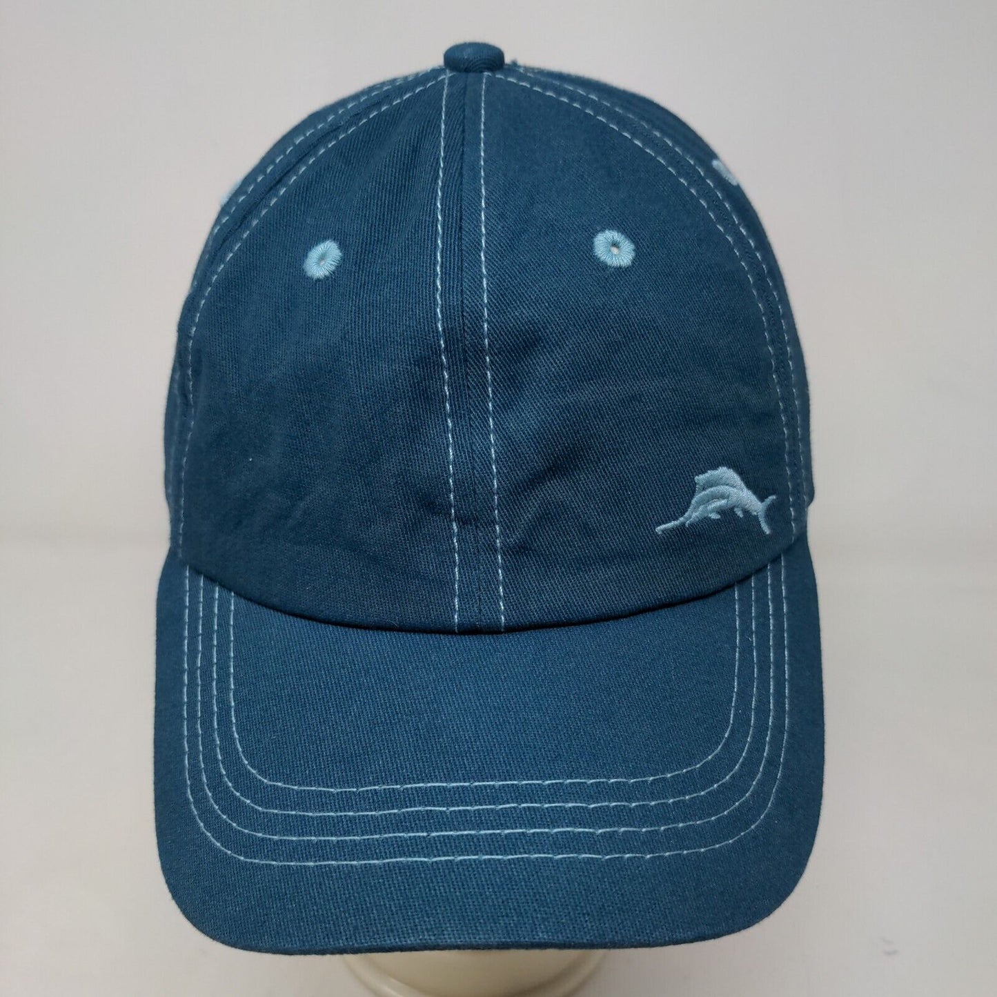 Tommy Hilfiger Men's Slideback Hat Blue Size OS Embroidered Fish Logo Cotton