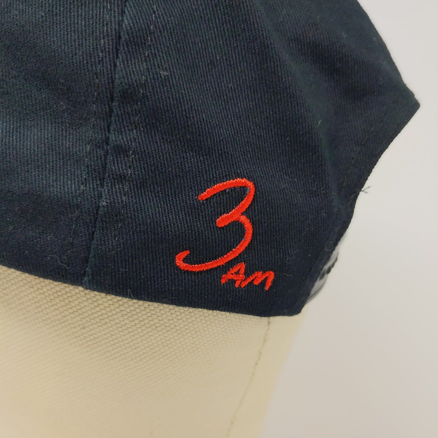 Sean John Cologne Fragrance Snapback Hat Embroidered Logo Spell Out Black