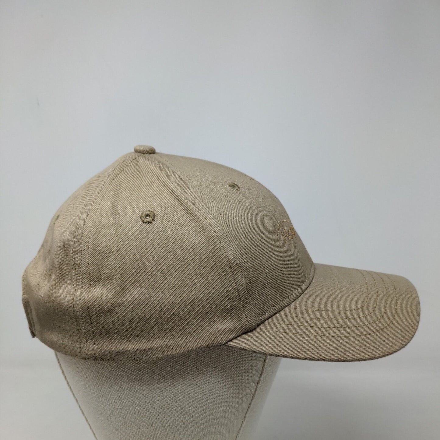 Lands' End Men's Strapback Hat Tan Size OS Embroidered Logo Hopscotch Air