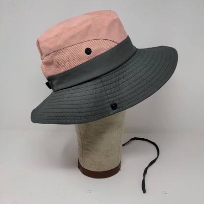 Womens SunShade Wide Brim Pink Bucket Cargo Floppy Hat Cap Beach Adjustable