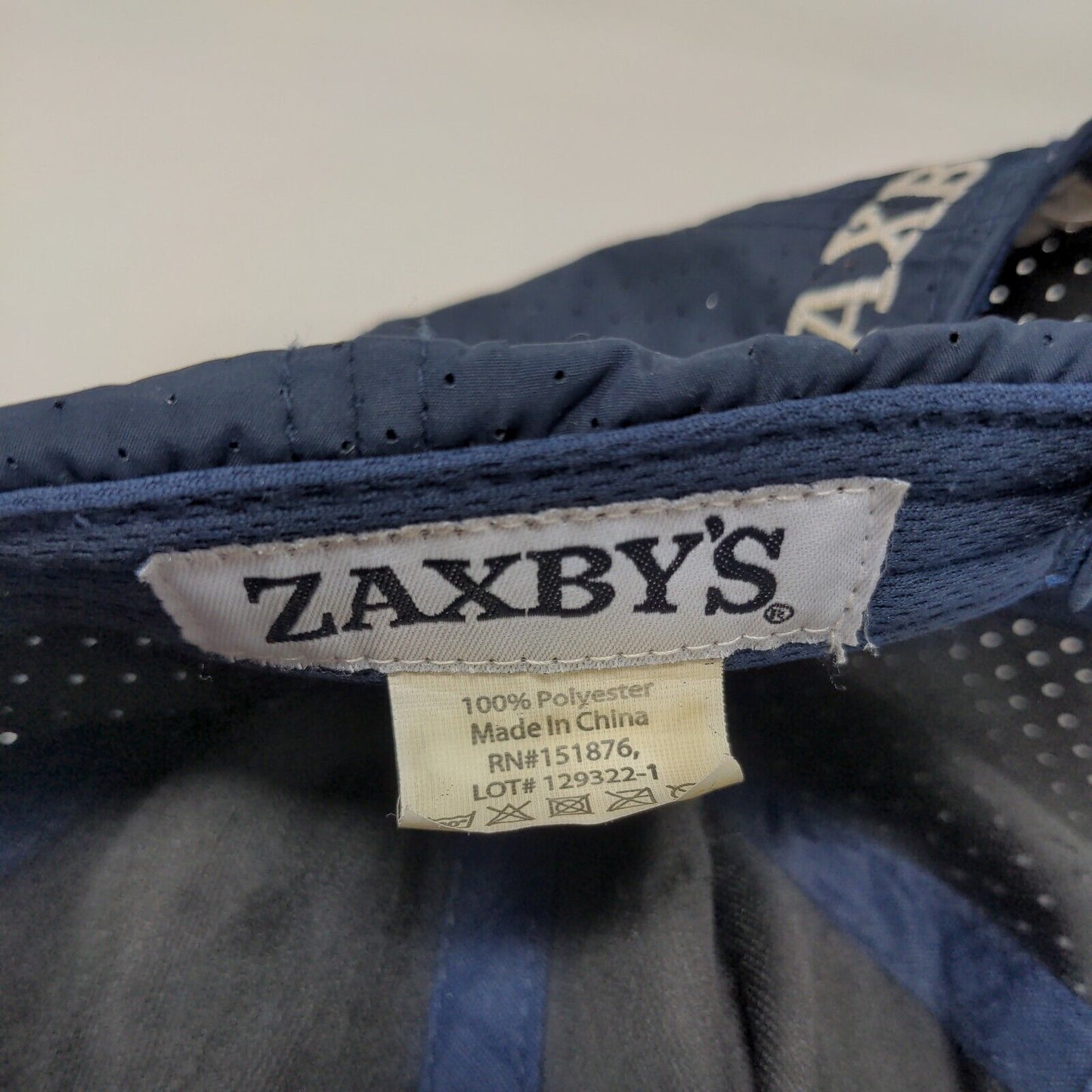 Zaxby's Men's Strapback Mesh Back Hat Blue Adjustable Distressed