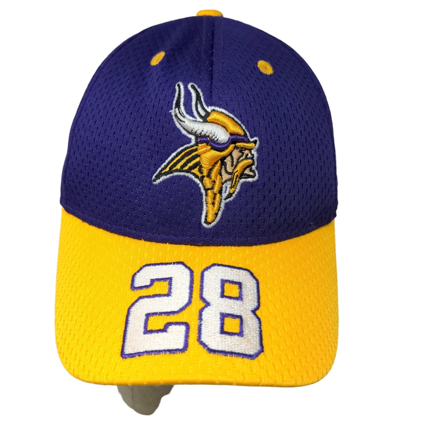 Reebok NFL Boys Minnesota Vikings Strapback Hat Purple Yellow #28 Peterson