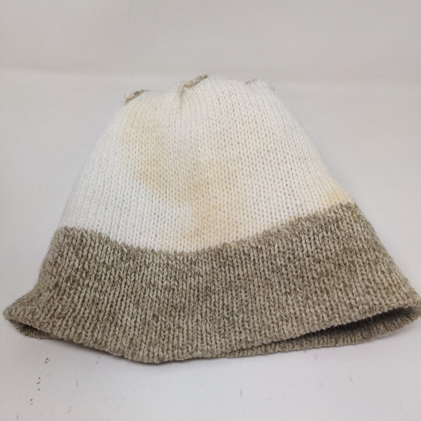 Eddie Bauer Women's Knit Beanie Hat Tan OSFA Vintage Made in USA