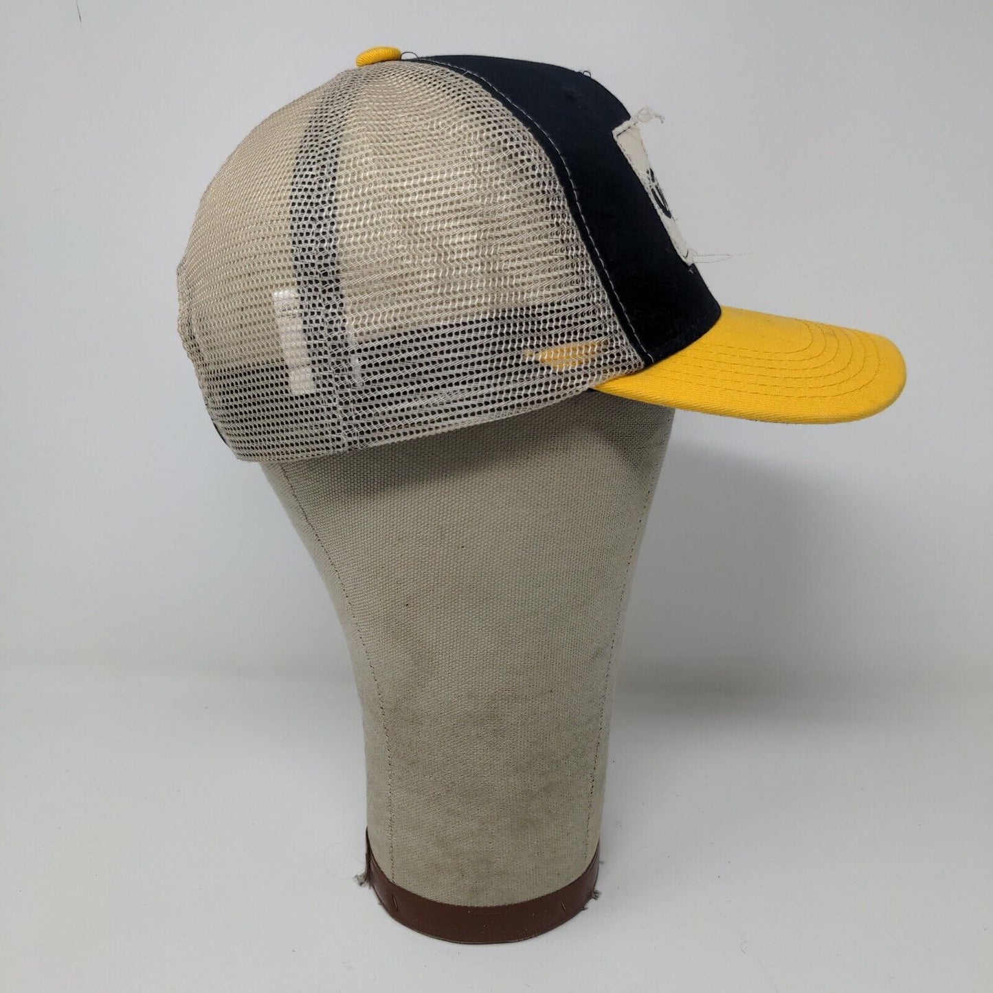 Corona Extra Snapback Mesh Back Hat Black Yellow Adjustable Embroidered Logo